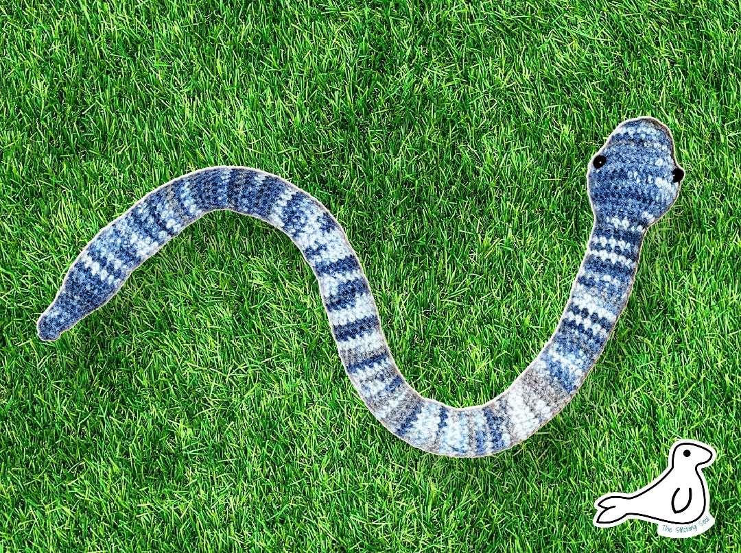 Crochet Blue Snake