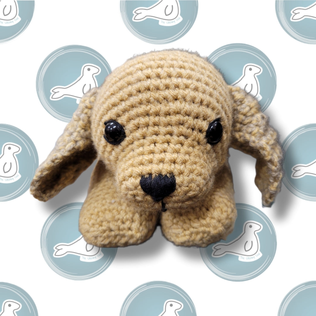 Laying Retriever Dog soft toy