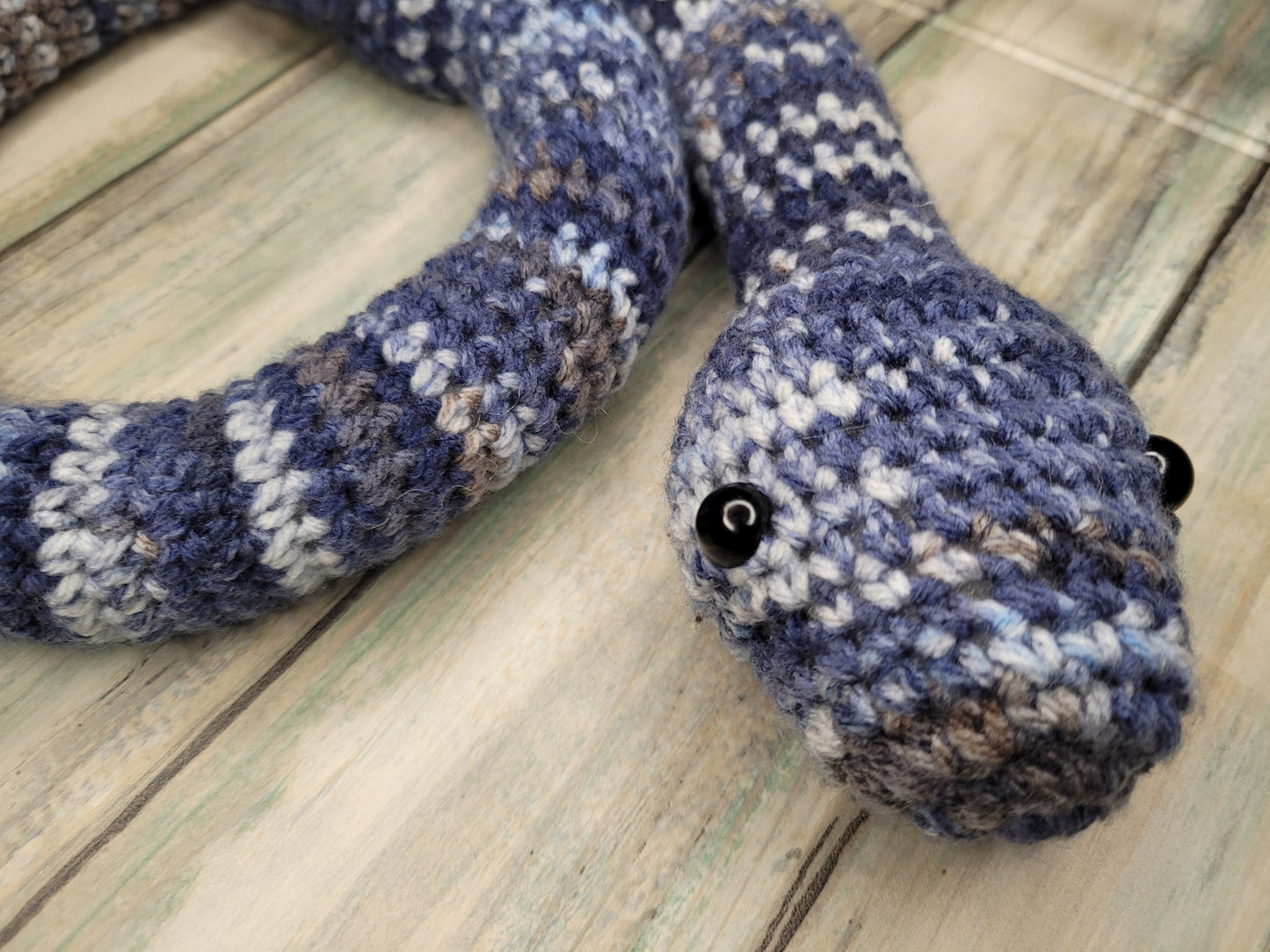 Crochet Blue Snake